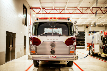 Vintage fire truck in Cleveland, North Carolina
